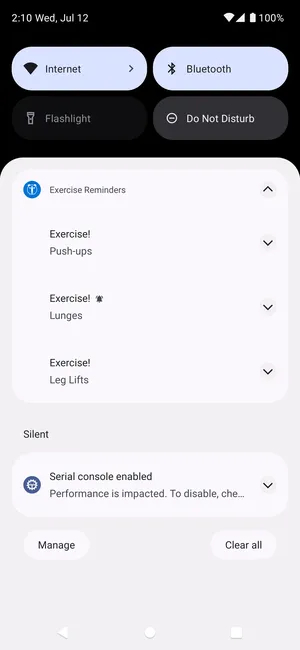 Exercise Reminders